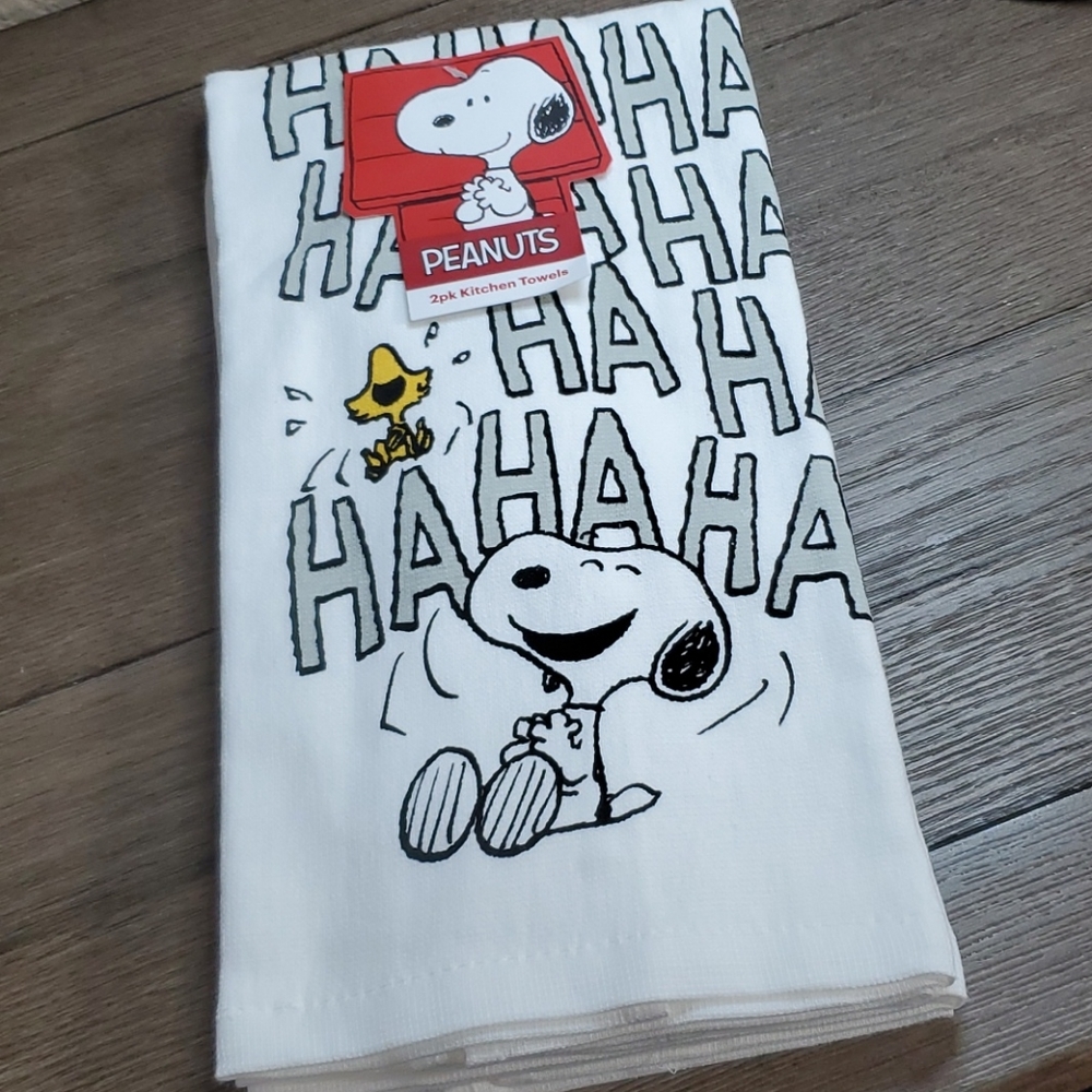 Peanuts 2 Pack Kitchen Towels - Snoopy & Woodstock